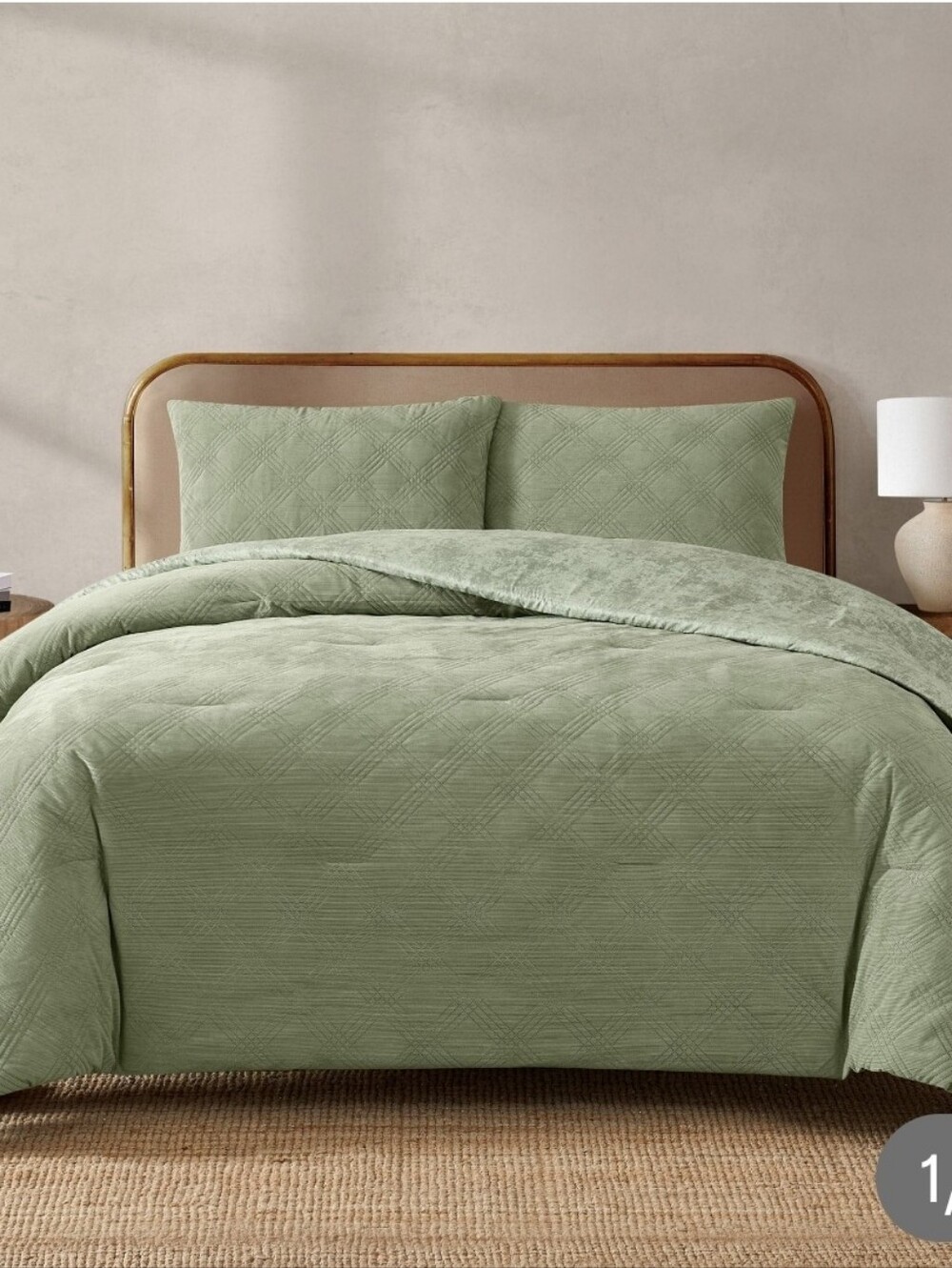 (6)Frye 3 piece  Corduroy Quilted Plush Comforter Set